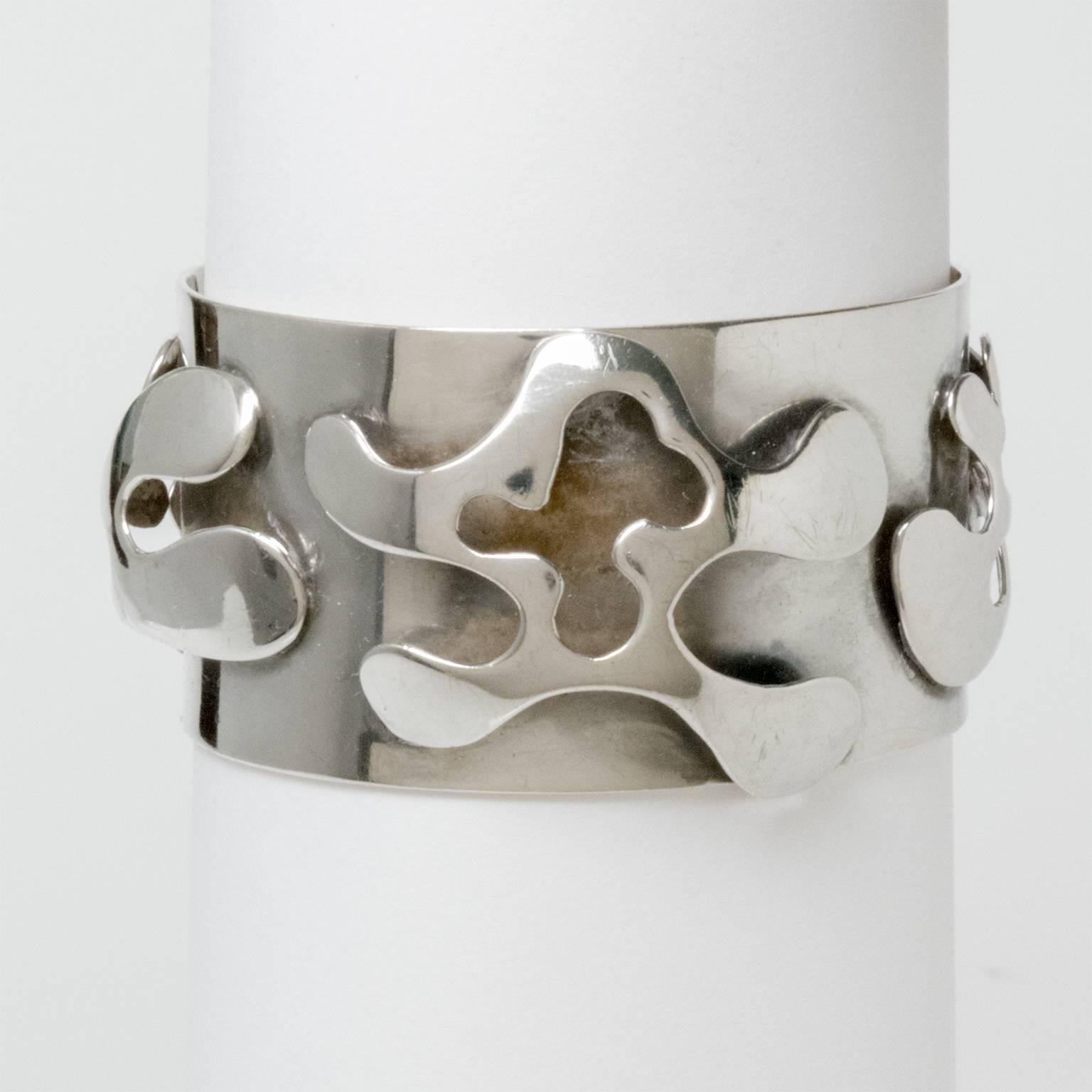 Scandinavian Modern Silver Bracelet, Henry Marius Jacobsen Bracelet Copenhagen, For Sale 2