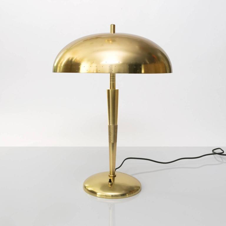 Scandinavian Modern Itsu Finland Brass Table Lamp For Sale at 1stdibs