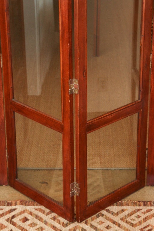 Mid-Century Modern Glass Room Divider