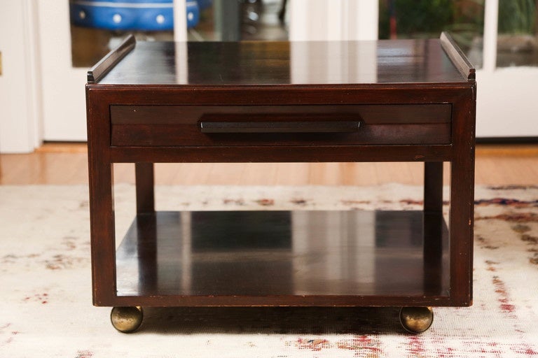 Edward Wormley for Dunbar Mahogany Side Table For Sale 2