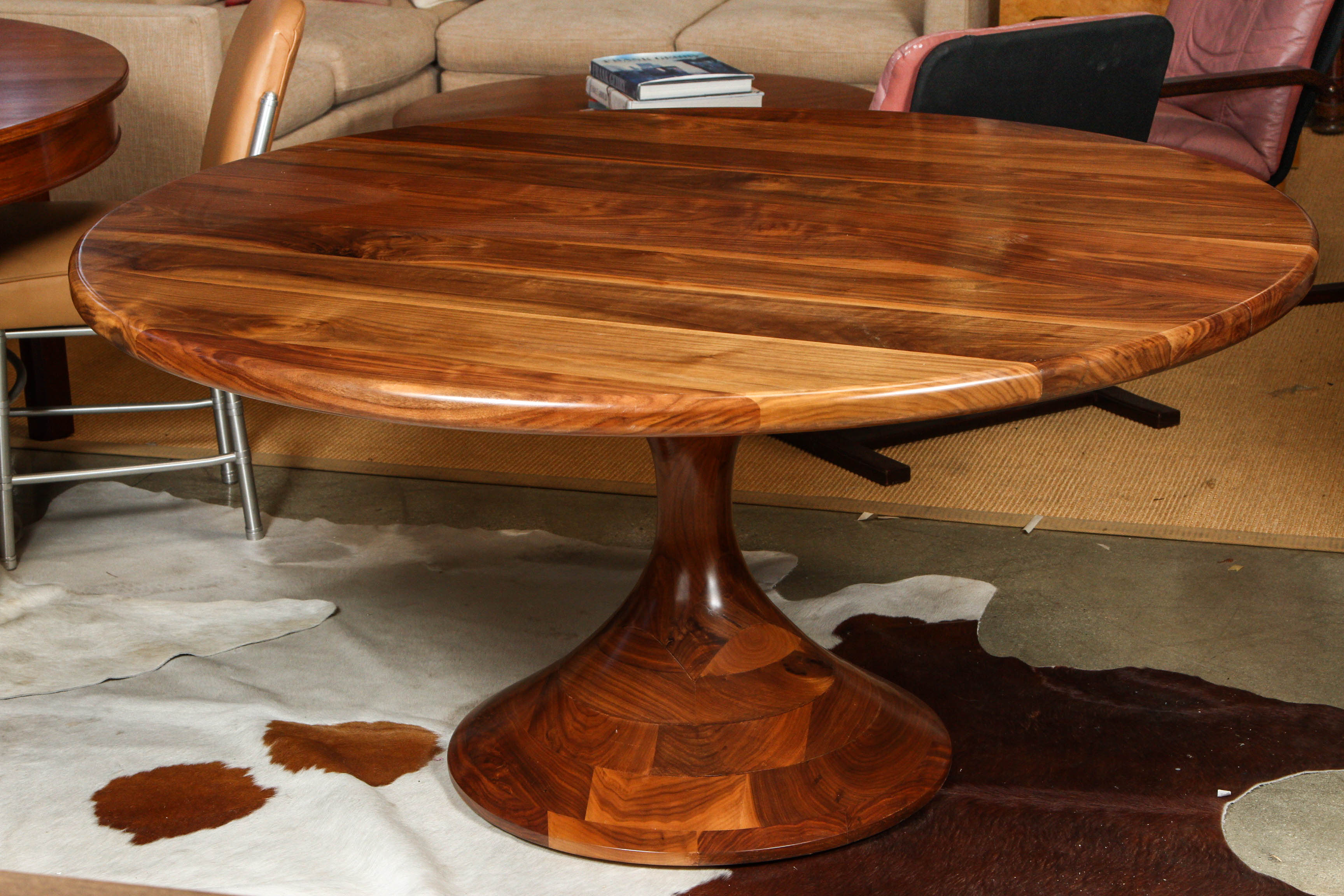 American Black Walnut Pedestal Dining Table by Michael Kelly