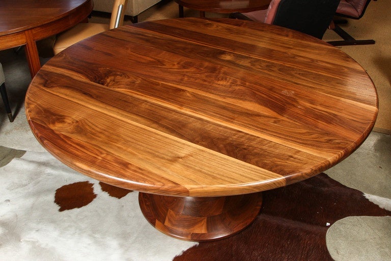 American Black Walnut Pedestal Dining Table by Michael Kelly 2