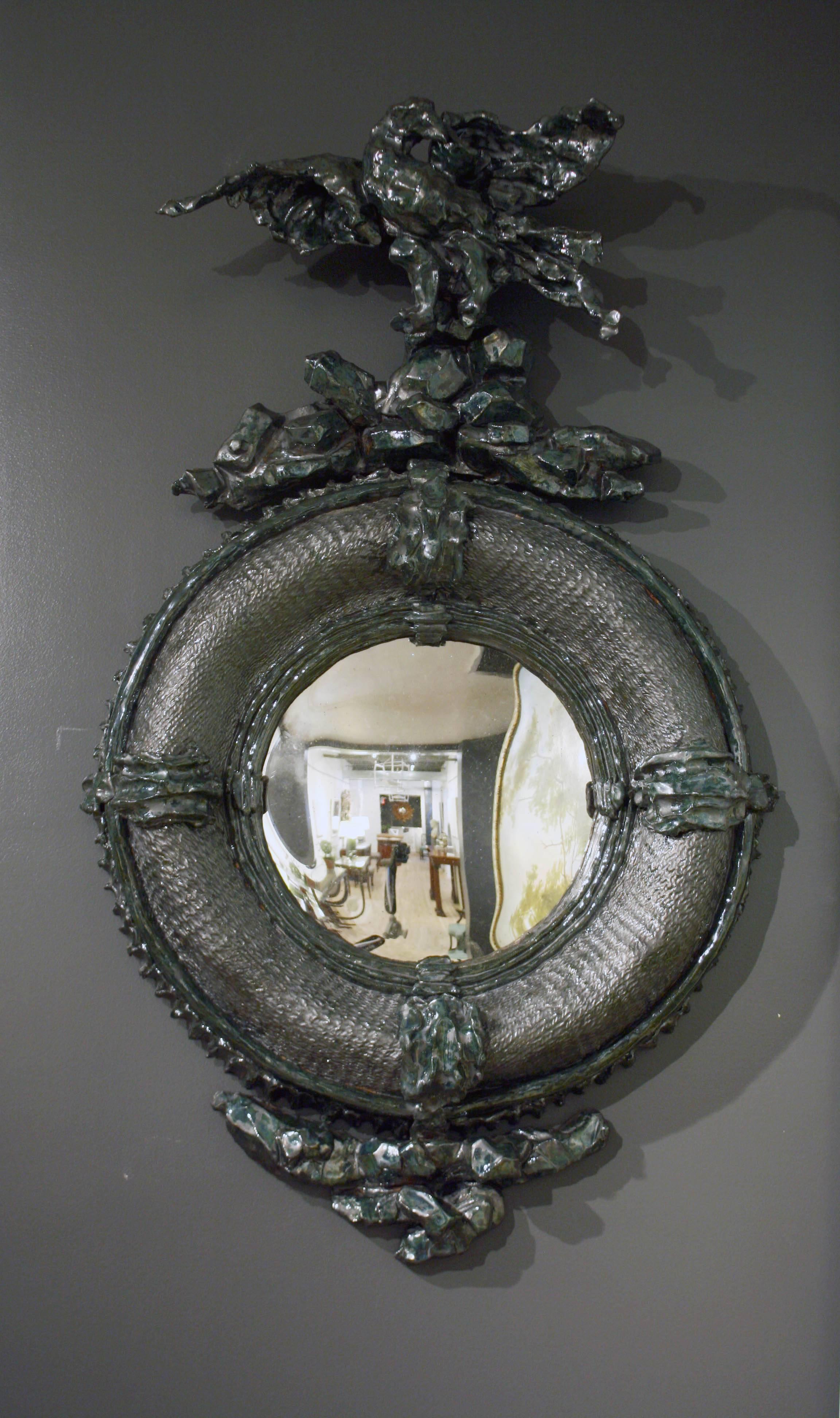 black and copper mirror