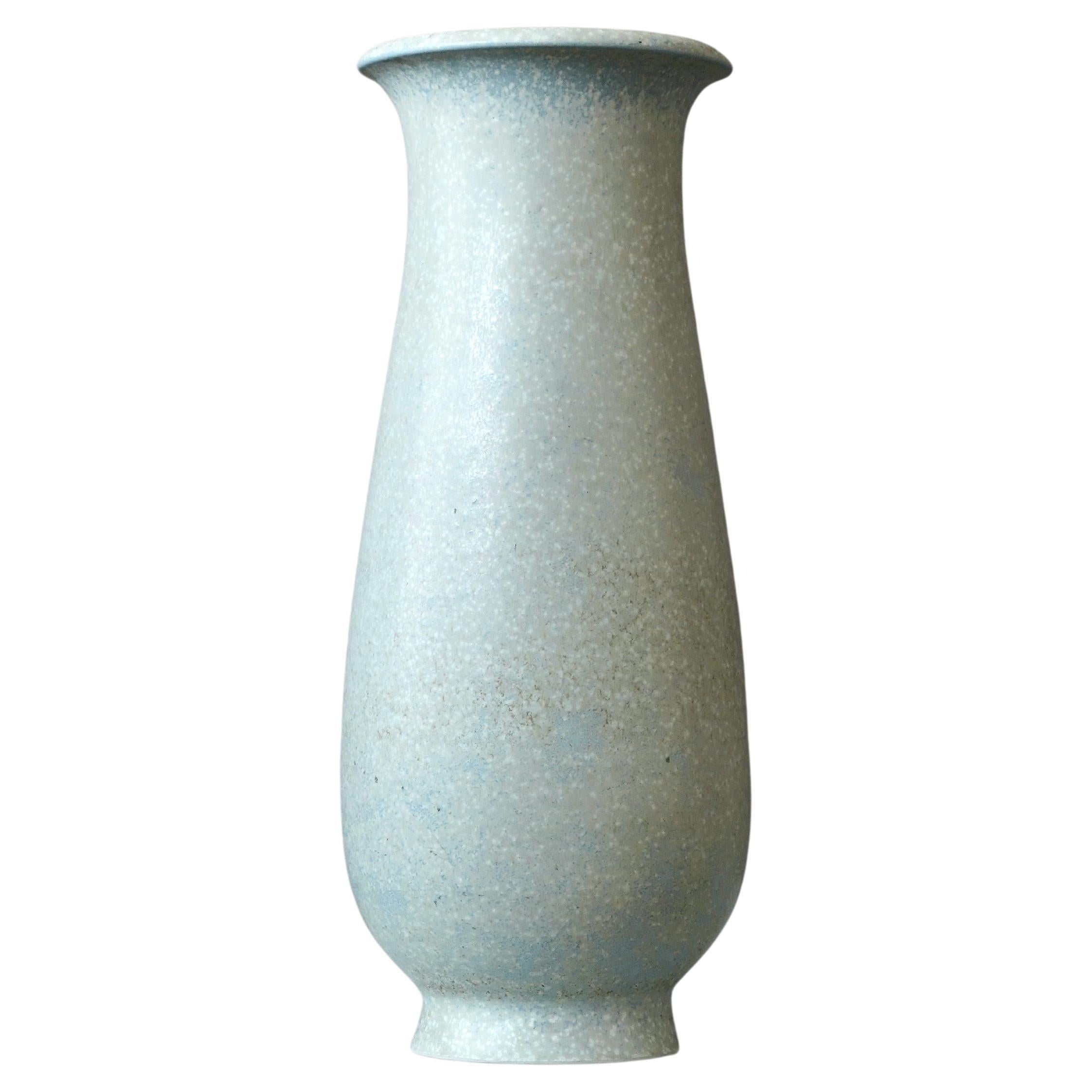Blaue Bodenvase aus Steingut von Gunnar Nylund für Rorstrand, Schweden, 1940er Jahre im Angebot