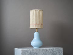 Gunnar Nylund, Blue Stoneware Table Lamp for Rörstrand, Sweden, 1950s
