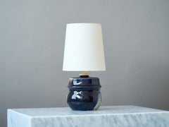 Mid-Century Stoneware Table Lamp by Sylvia Leuchovius for Rörstrand Sweden 1960s