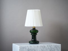 Green Michael Bang 'GRANNY' Glass Table Lamp, Holmegaard, Denmark, 1970s
