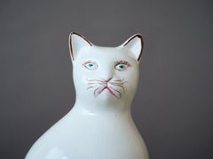 Ceramic Mid-Century Italian Cat Sculpture, Italy, 1960s