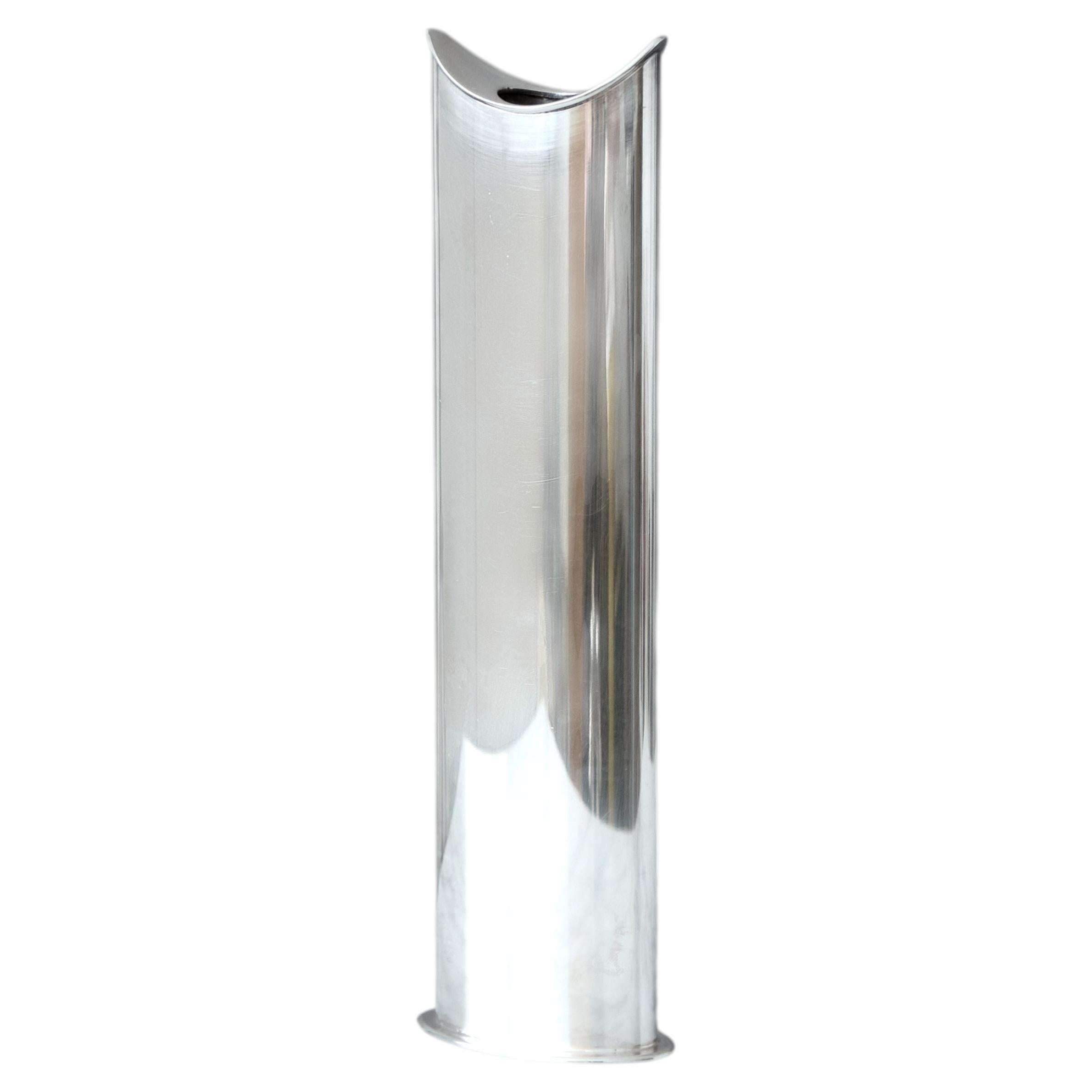 Silver Plated 'Giselle' Soliflor Vase Candlestick by Lino Sabattini. Italy 1970s For Sale