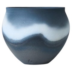 John Leach Studio Pottery "Black Mood" Bowl, England, 1992.
