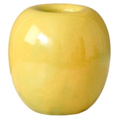 Yellow Ceramic Apple Shaped Vase by Upsala Ekeby, Sweden, 1939.