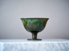 Rara ciotola in bronzo in stile Art Déco con piedini, realizzata da GAB Guldsmedsaktiebolaget, Svezia, anni ’30.