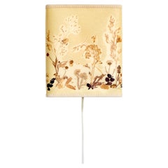 Designer svedese, applique, carta pergamena con. Fiori secchi, Svezia, anni ’60