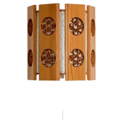 Swedish Designer, Pine Wall Light, Sweden, 1960s
