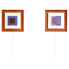 Ein Paar „Kvadrille“-Wandleuchten von Bent Karlby für LYFA, Dänemark, 1960er Jahre