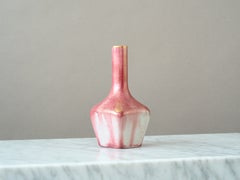 Pink & Gold Art Deco Lustre Vase by Josef Ekberg for Gustavsberg, Sweden, 1928