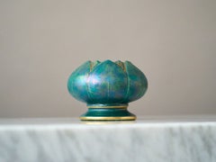 Green & Gold Art Deco Lustre Vase by Josef Ekberg for Gustavsberg, Sweden, 1920s