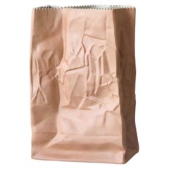 Large Original 1977 Tapio Wirkkala "Paper Bag" Ceramic Vase for Rosenthal