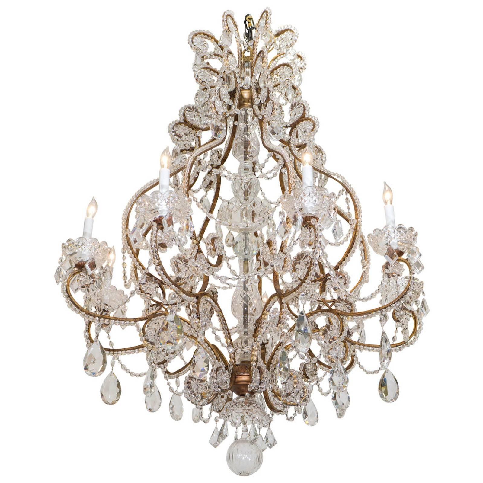 Belle Epoque French Crystal Chandelier
