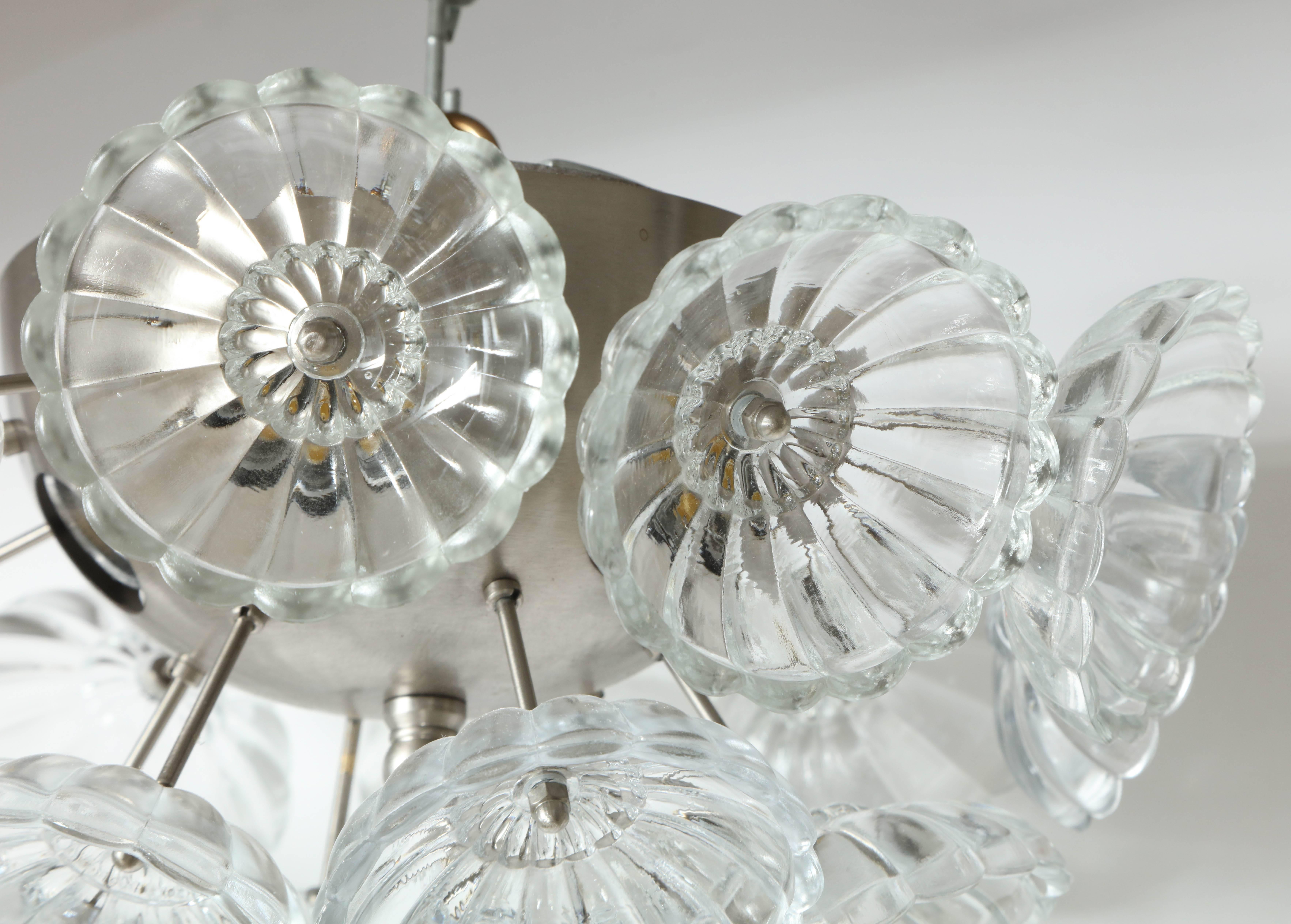 Scandinavian Modern Flower Glass Sputnik Flush Mounts, Sconces