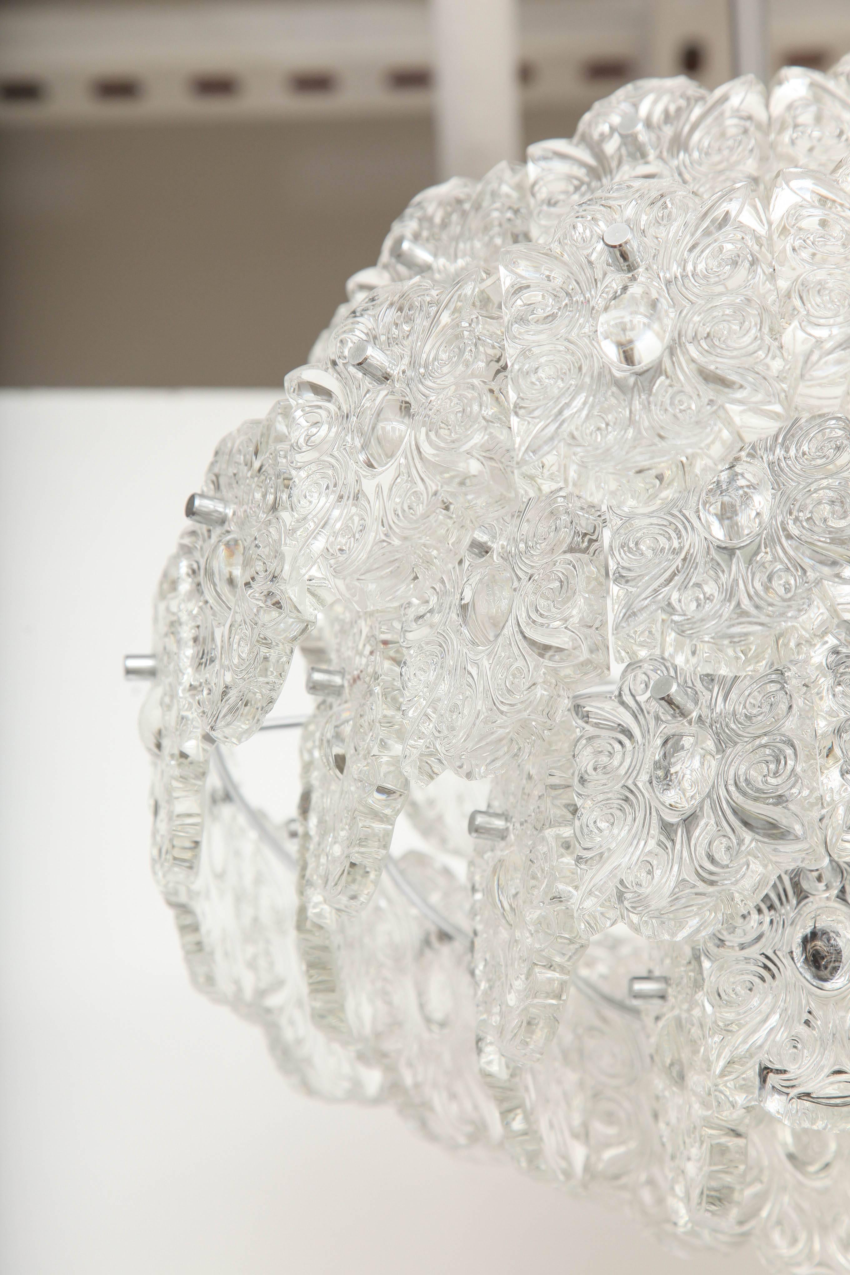 20th Century Midcentury Crystal Chandelier by Kinkeldey