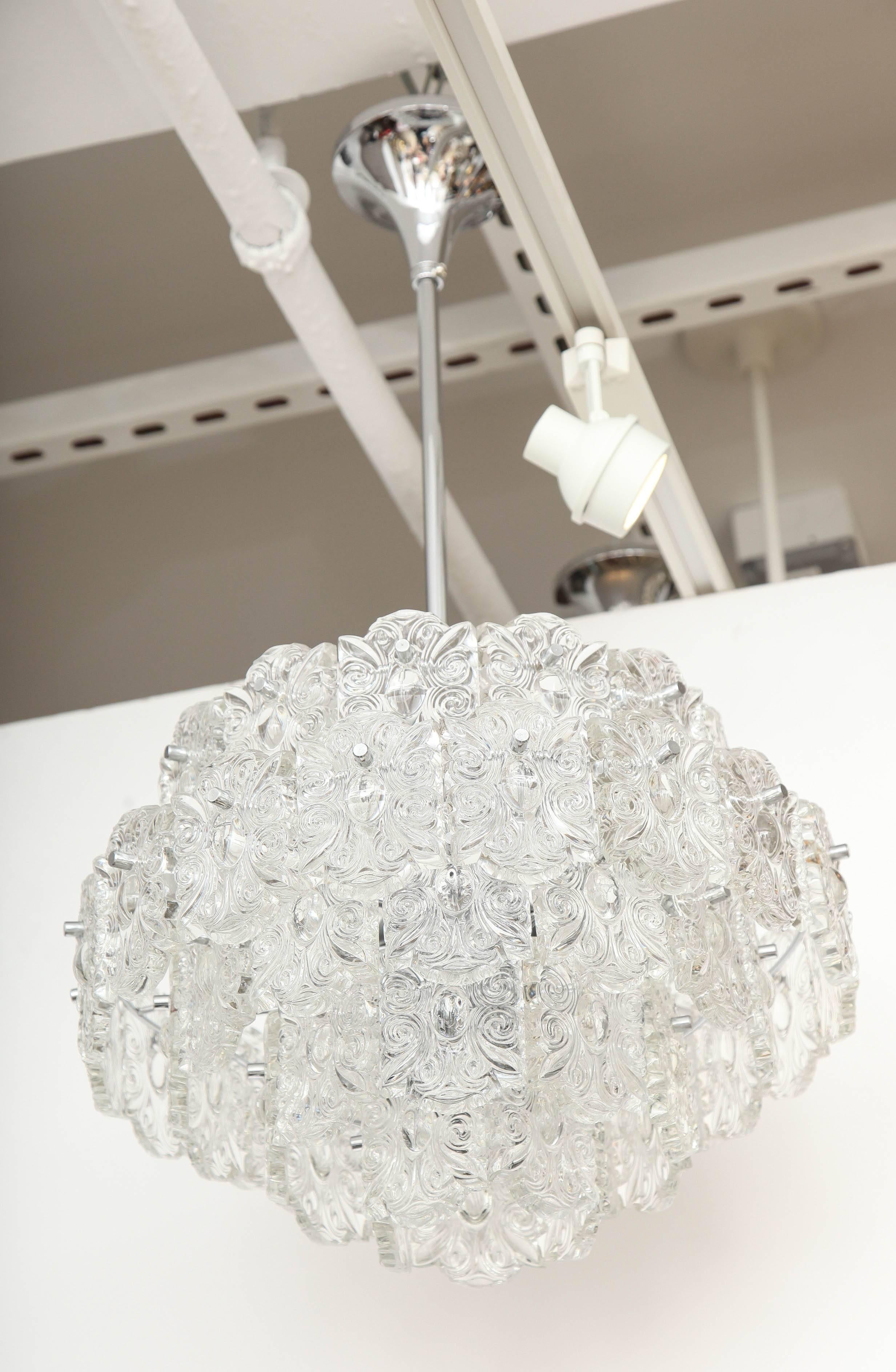 Midcentury Crystal Chandelier by Kinkeldey 2