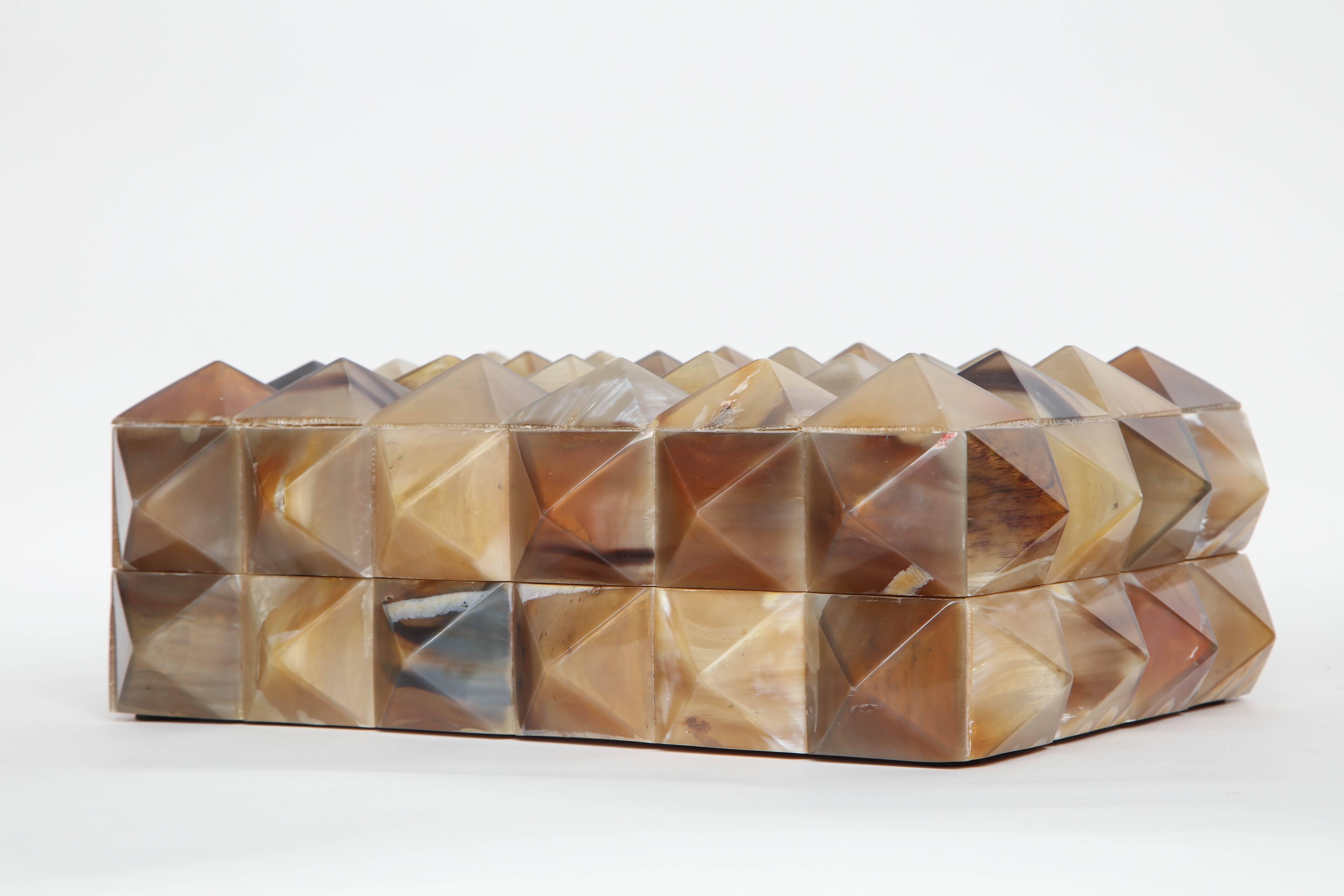 Spanish Pyramidal Horn Embellished Box