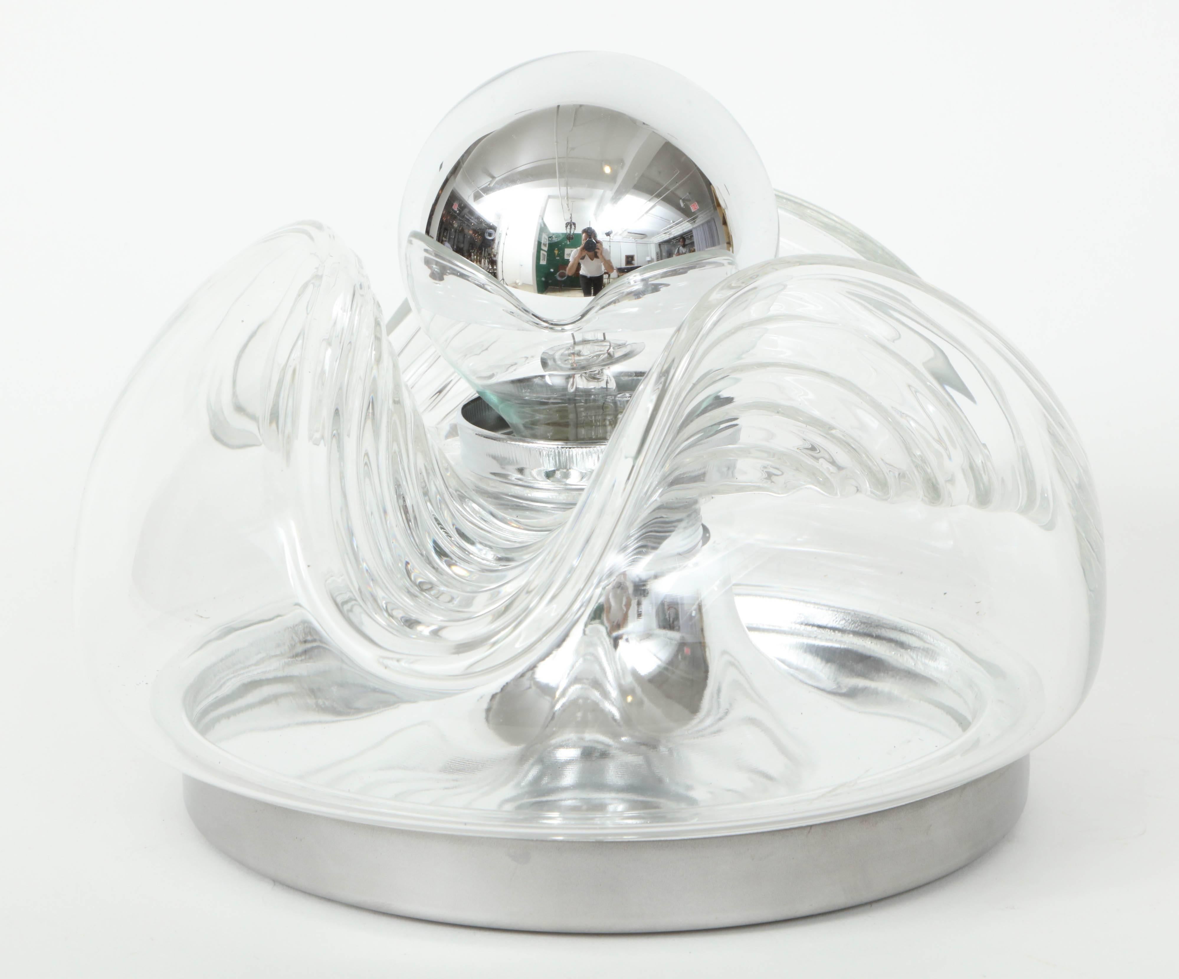 Peill and Putzler Modernist Clear Glass Sconces 1