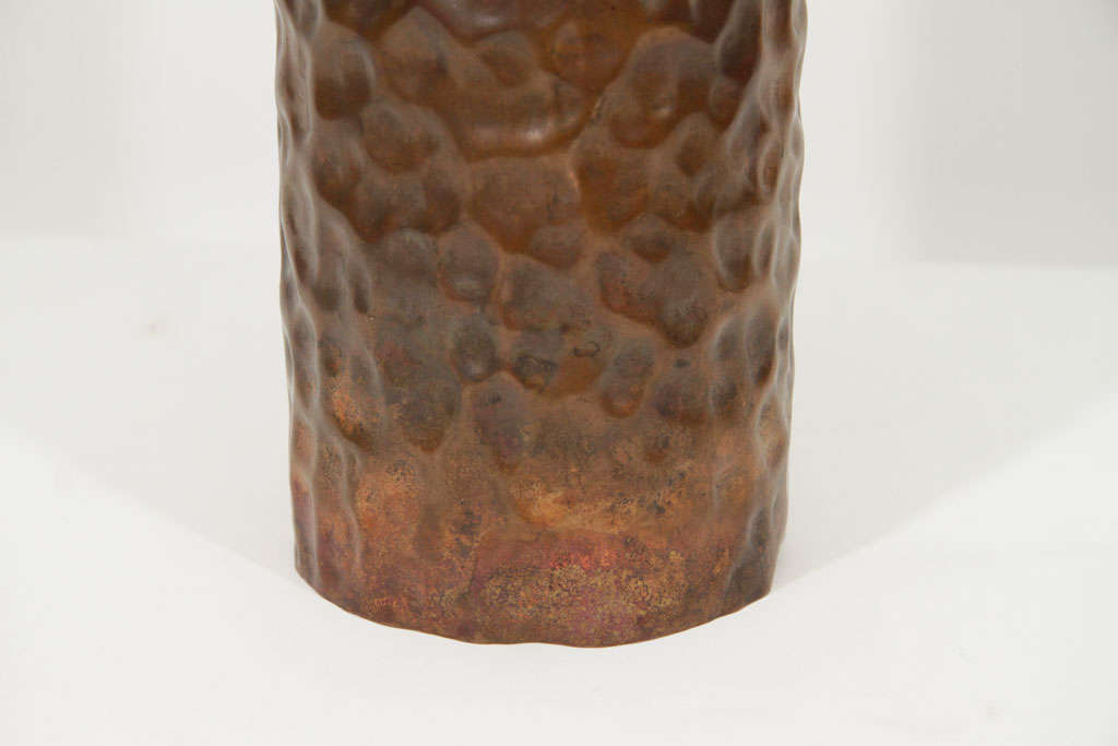 Fantoni Hammered Copper Vessel In Good Condition For Sale In New York, NY