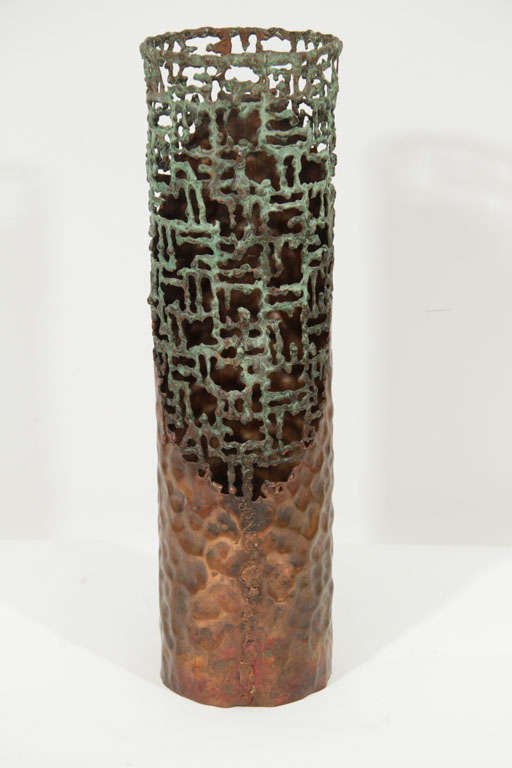 Fantoni Hammered Copper Vessel For Sale 1