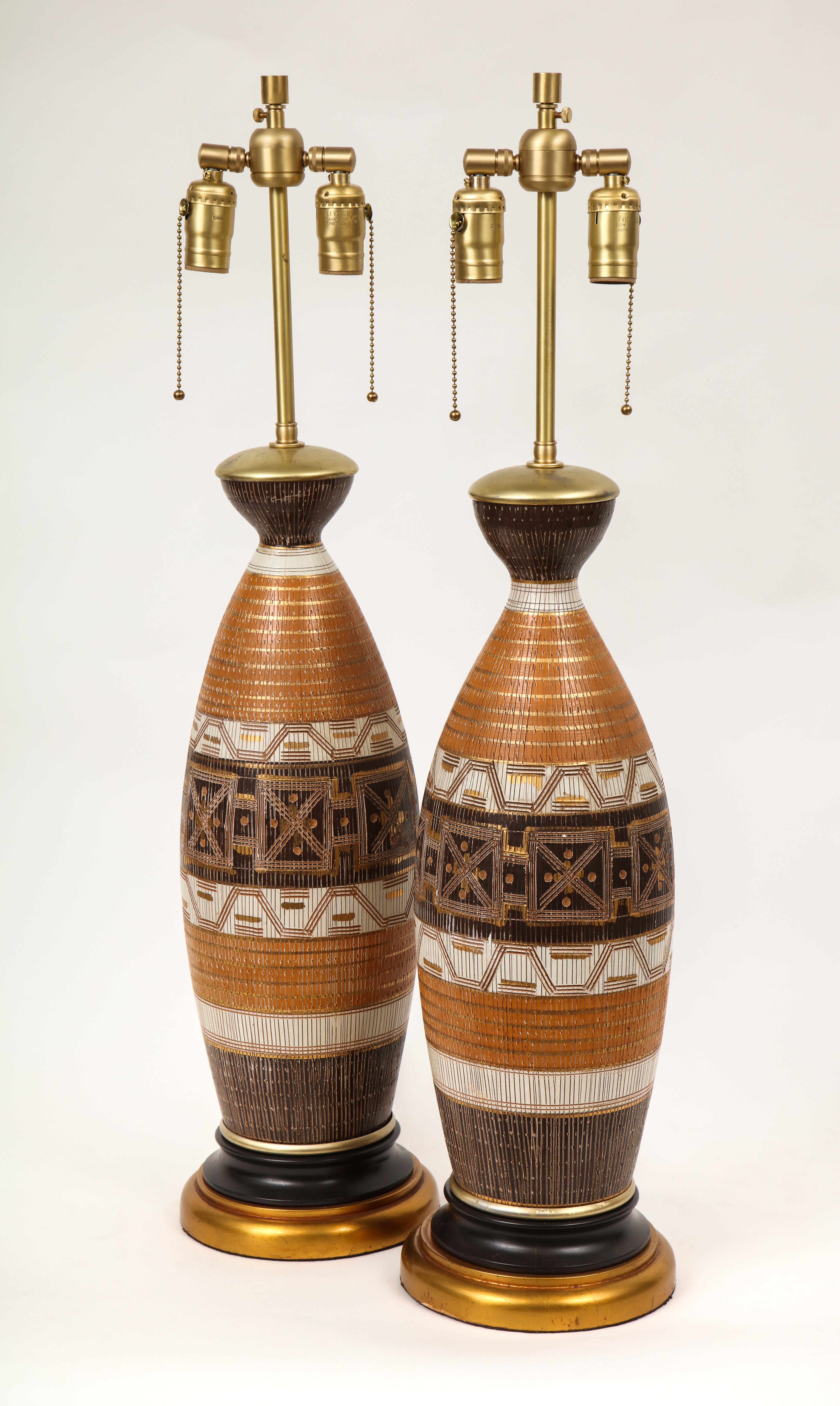 Mid-Century Modern Aldo Londi / Bitossi Ceramic Lamps