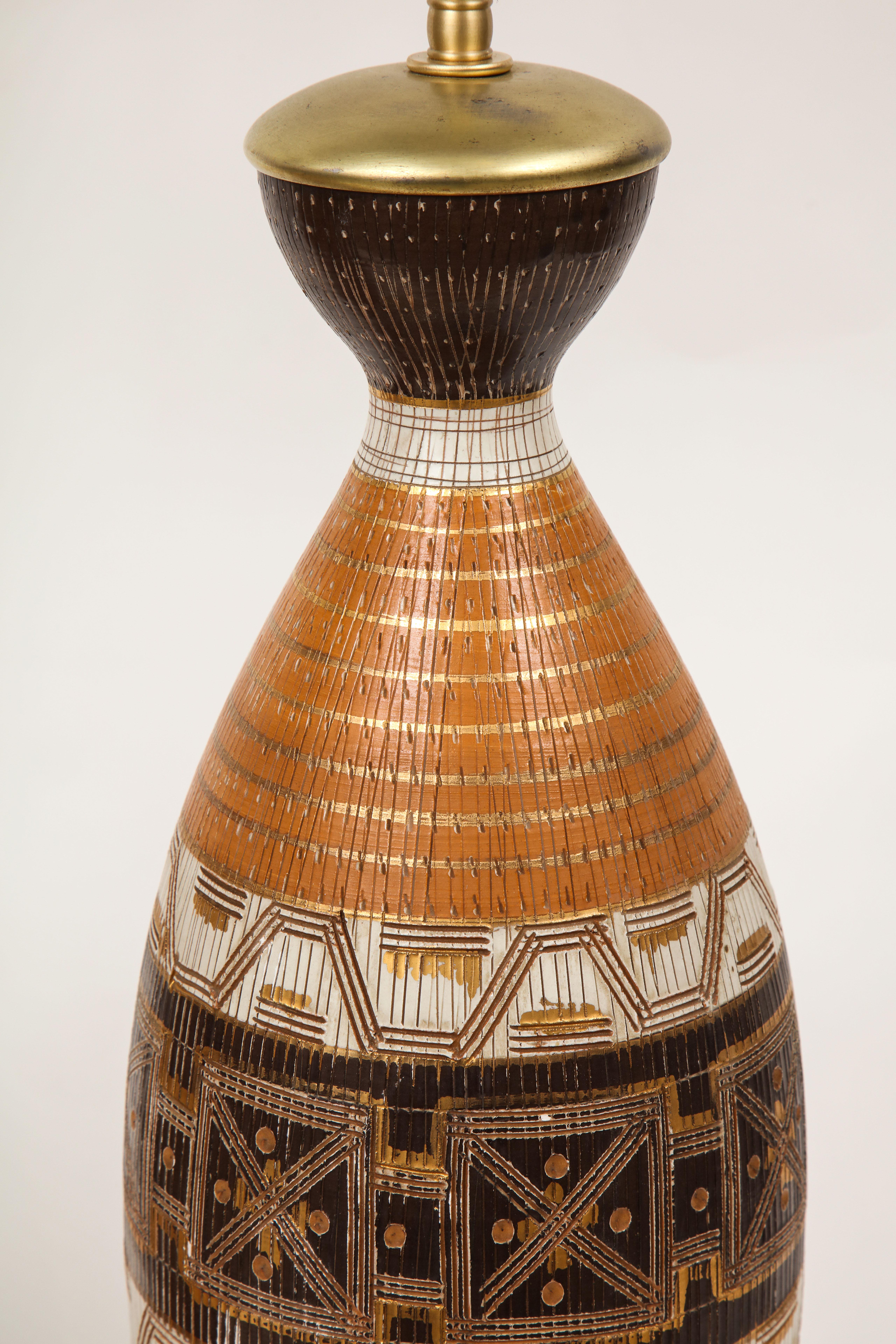 20th Century Aldo Londi / Bitossi Ceramic Lamps