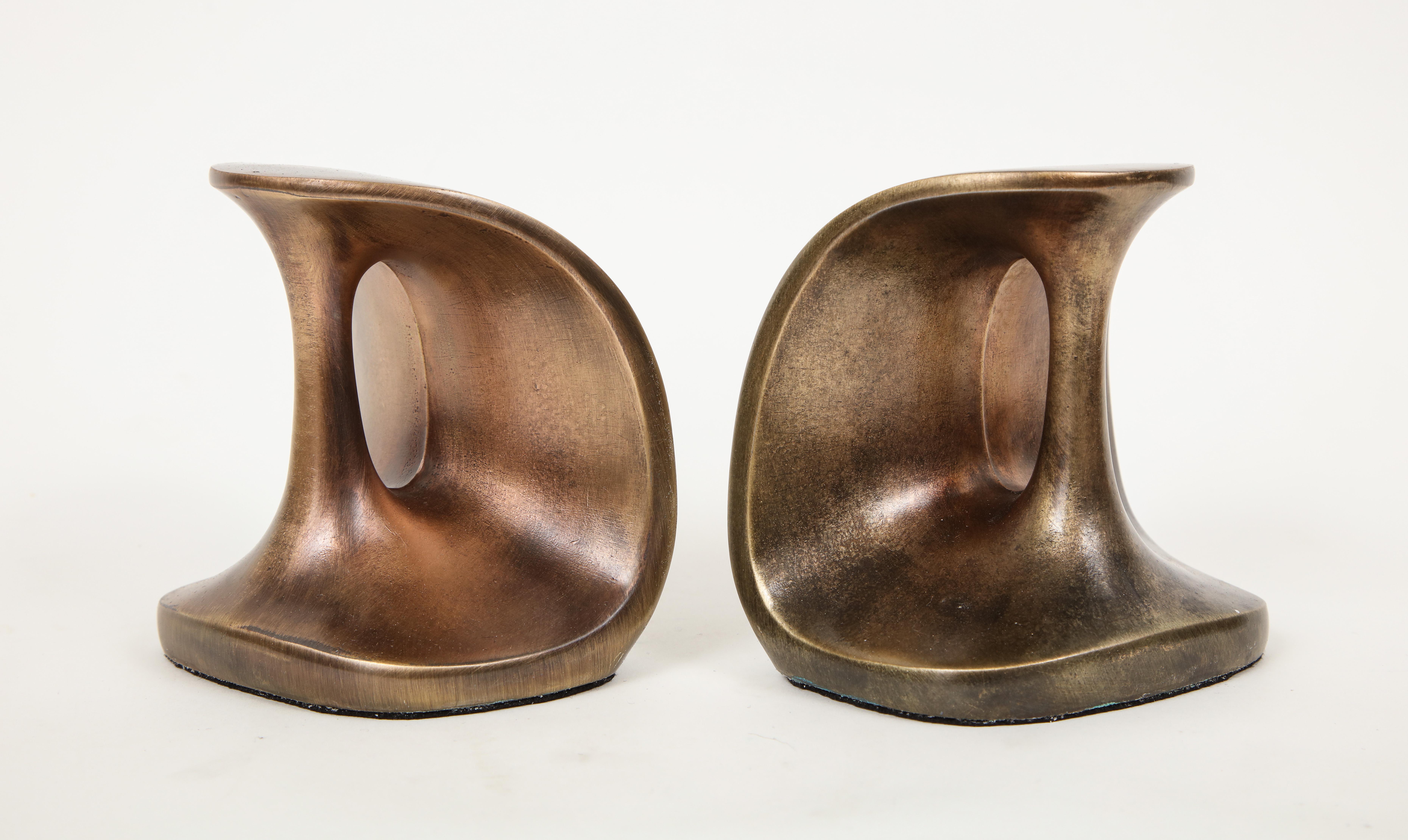 Mid-Century Modern Ben Seibel Modernist Bronze Bookends