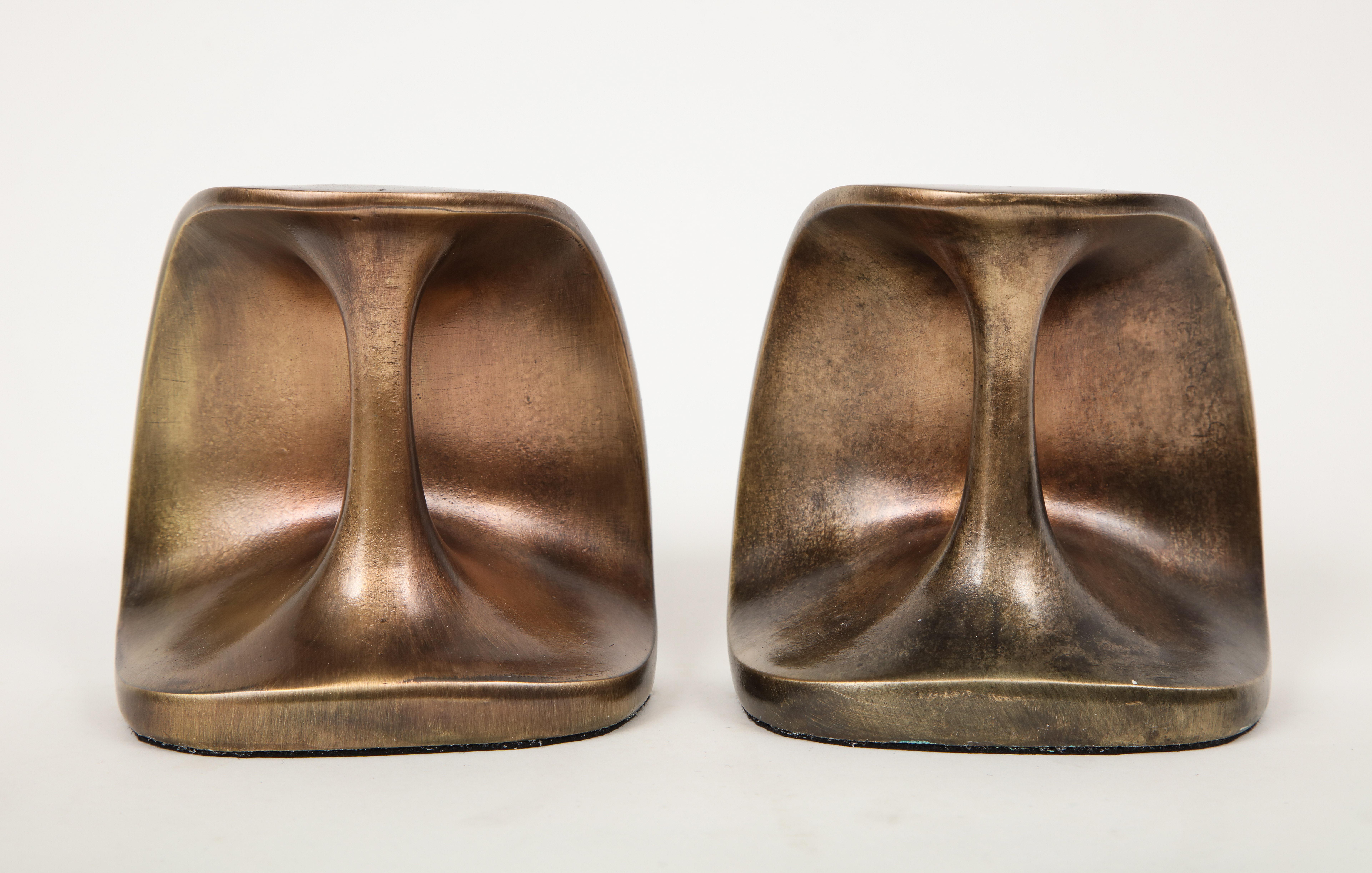 20th Century Ben Seibel Modernist Bronze Bookends