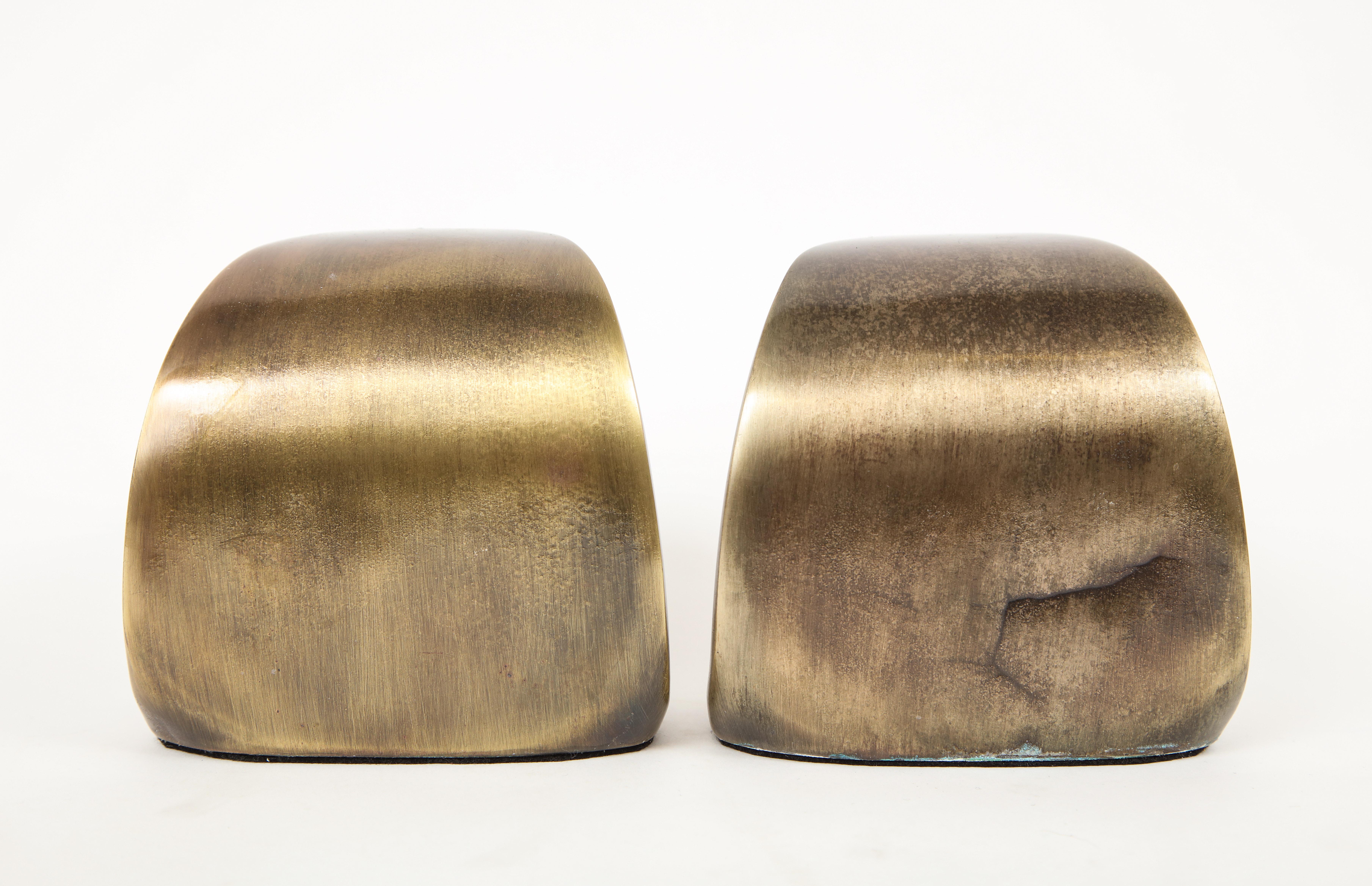 Ben Seibel Modernist Bronze Bookends 1