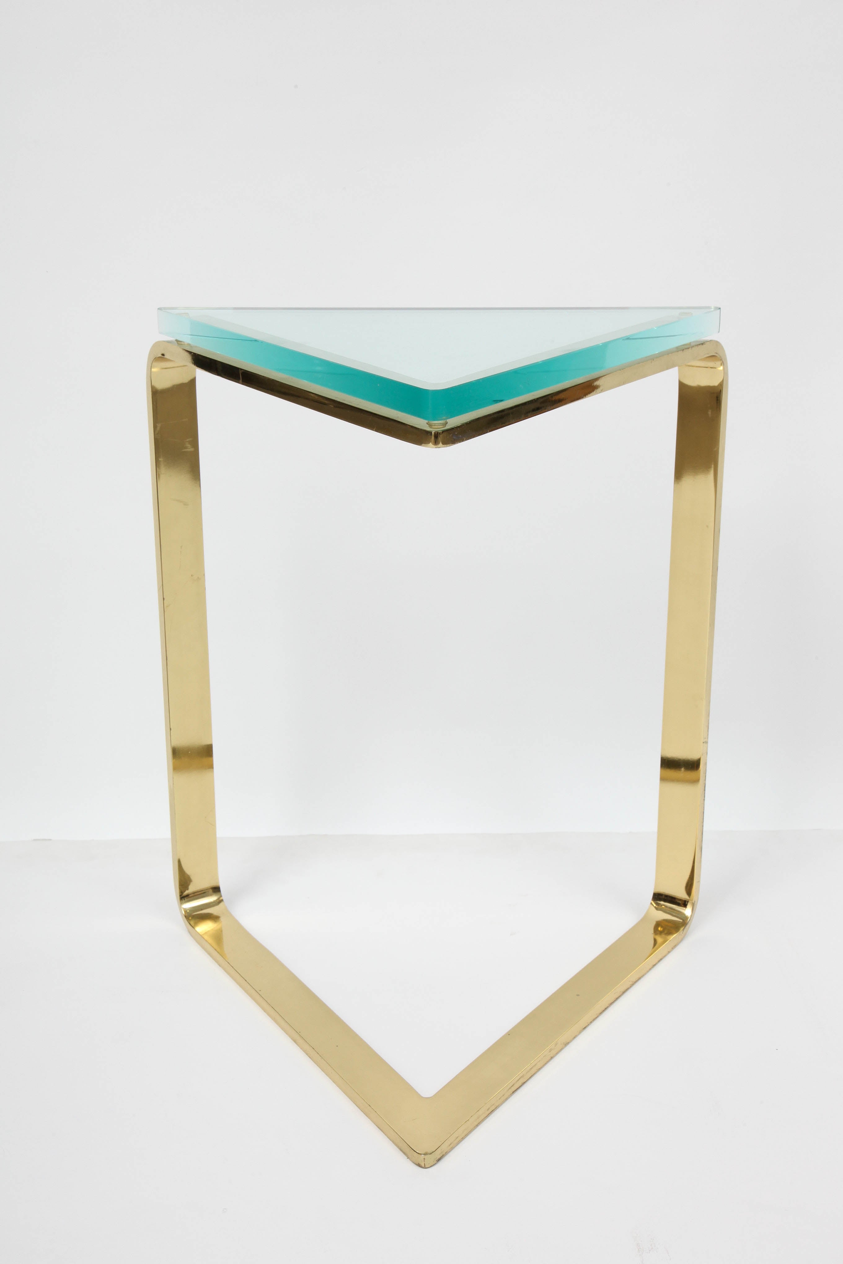 Brass Triangle Table by Pace