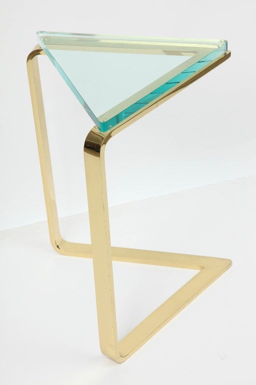Brass Triangle Table by Pace 1