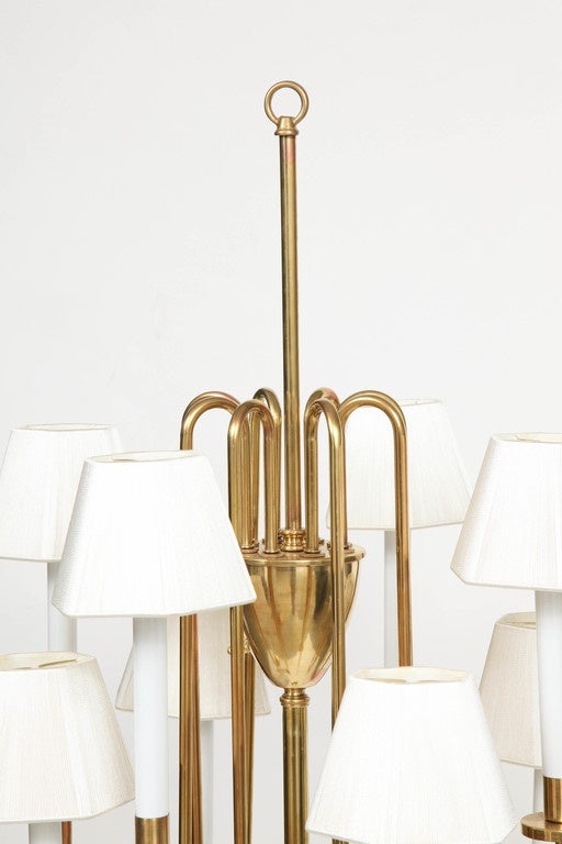 American Parzinger Style Brass Floor Lamp