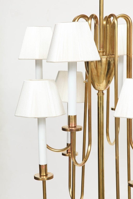Hollywood Regency Parzinger Style Brass Floor Lamp