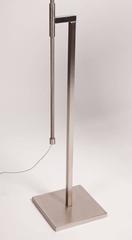 Pair of Custom Brushed Nickel Floor Lamps by Laurel