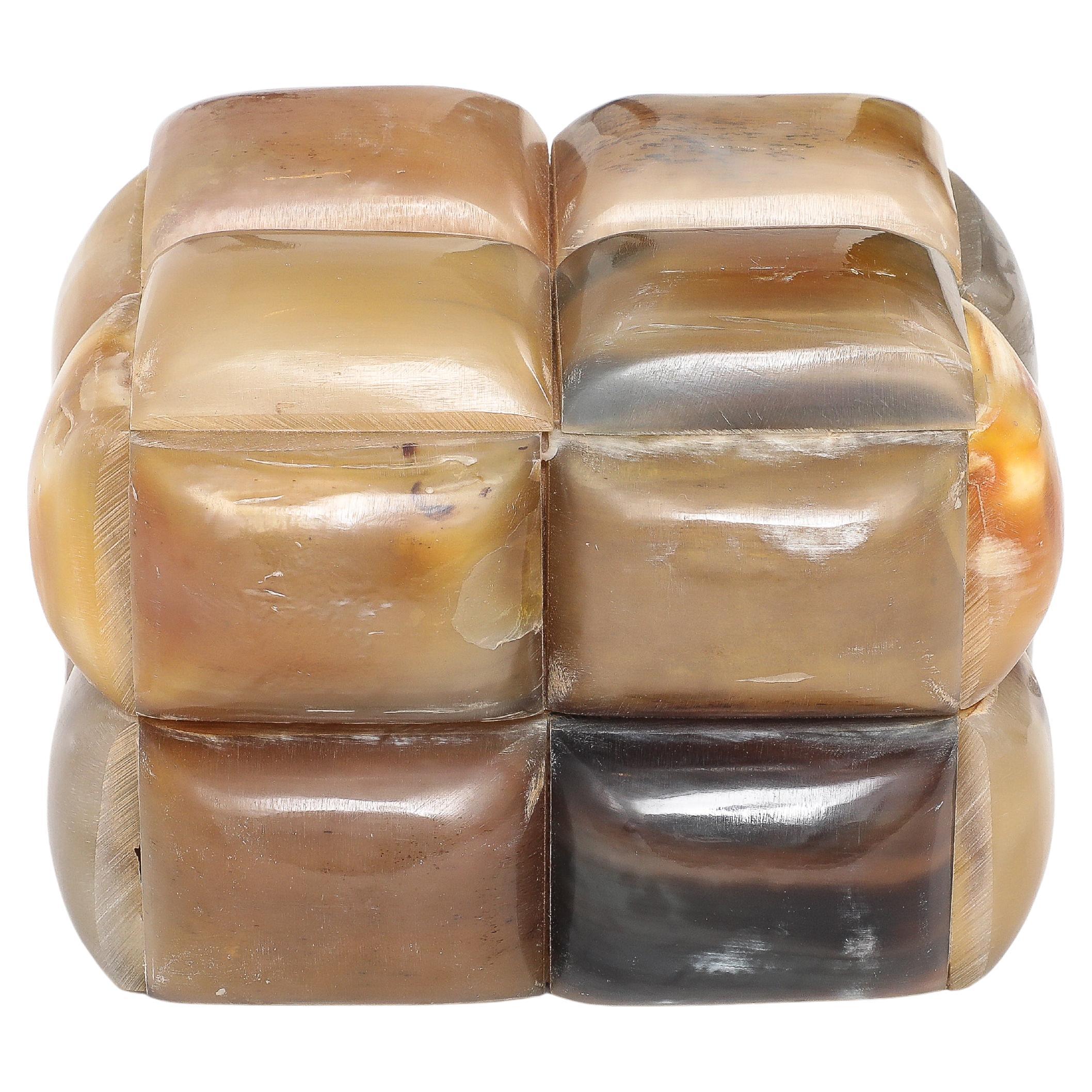 Natural Horn Keepsake Box For Sale