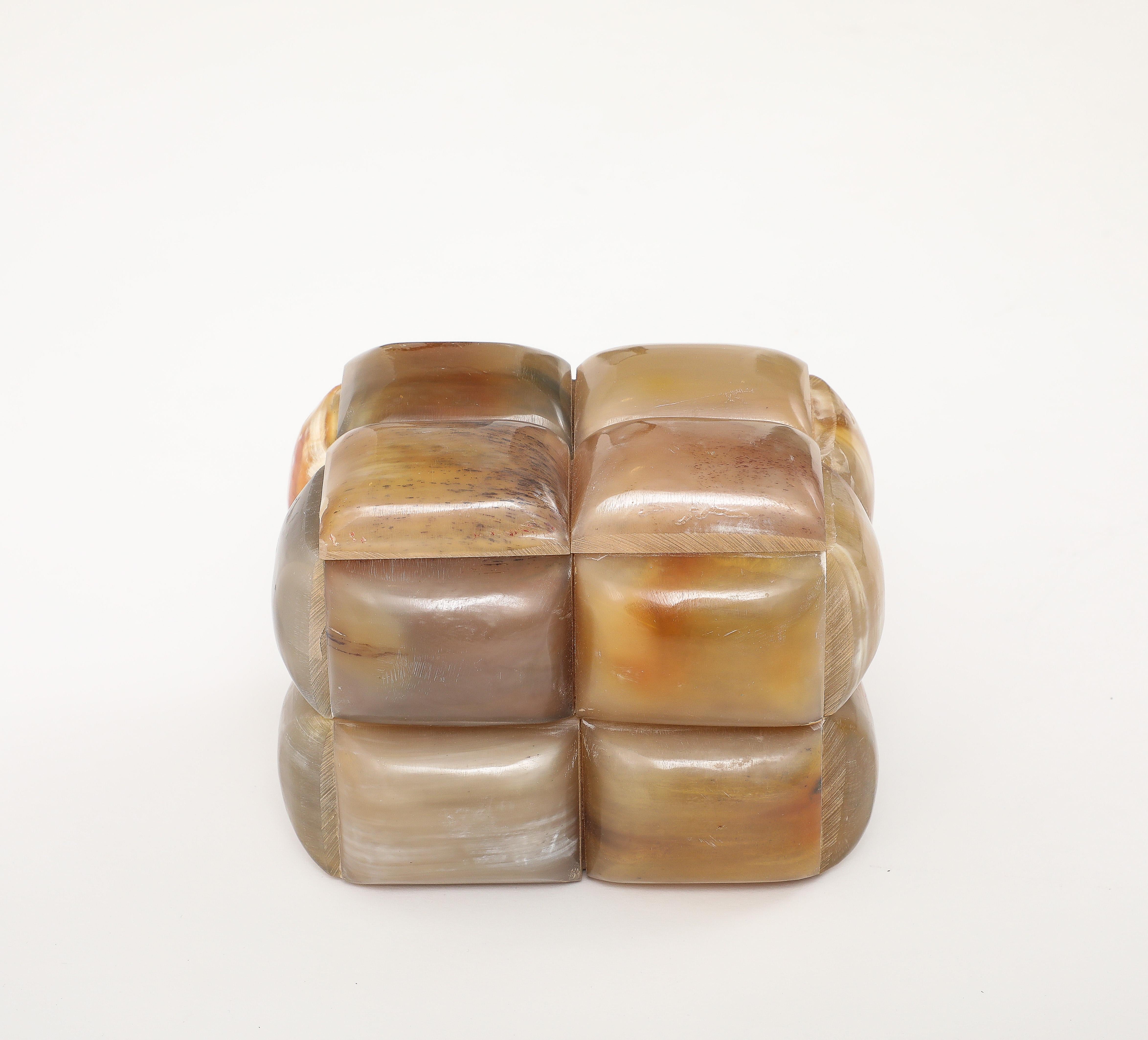 Keepsake /Jewelry box featuring heat set molded natural horn elements.