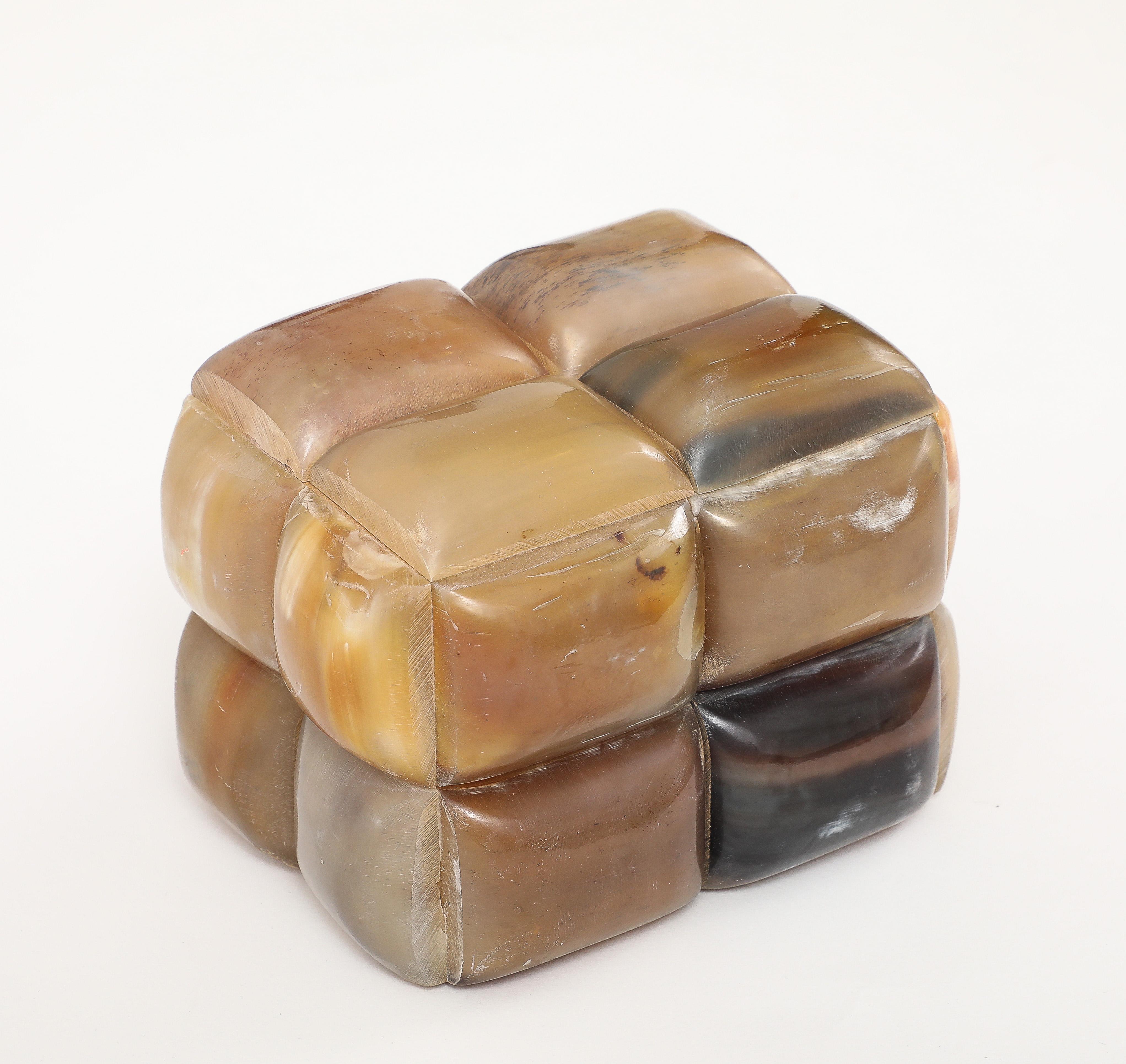 Spanish Natural Horn Keepsake Box For Sale