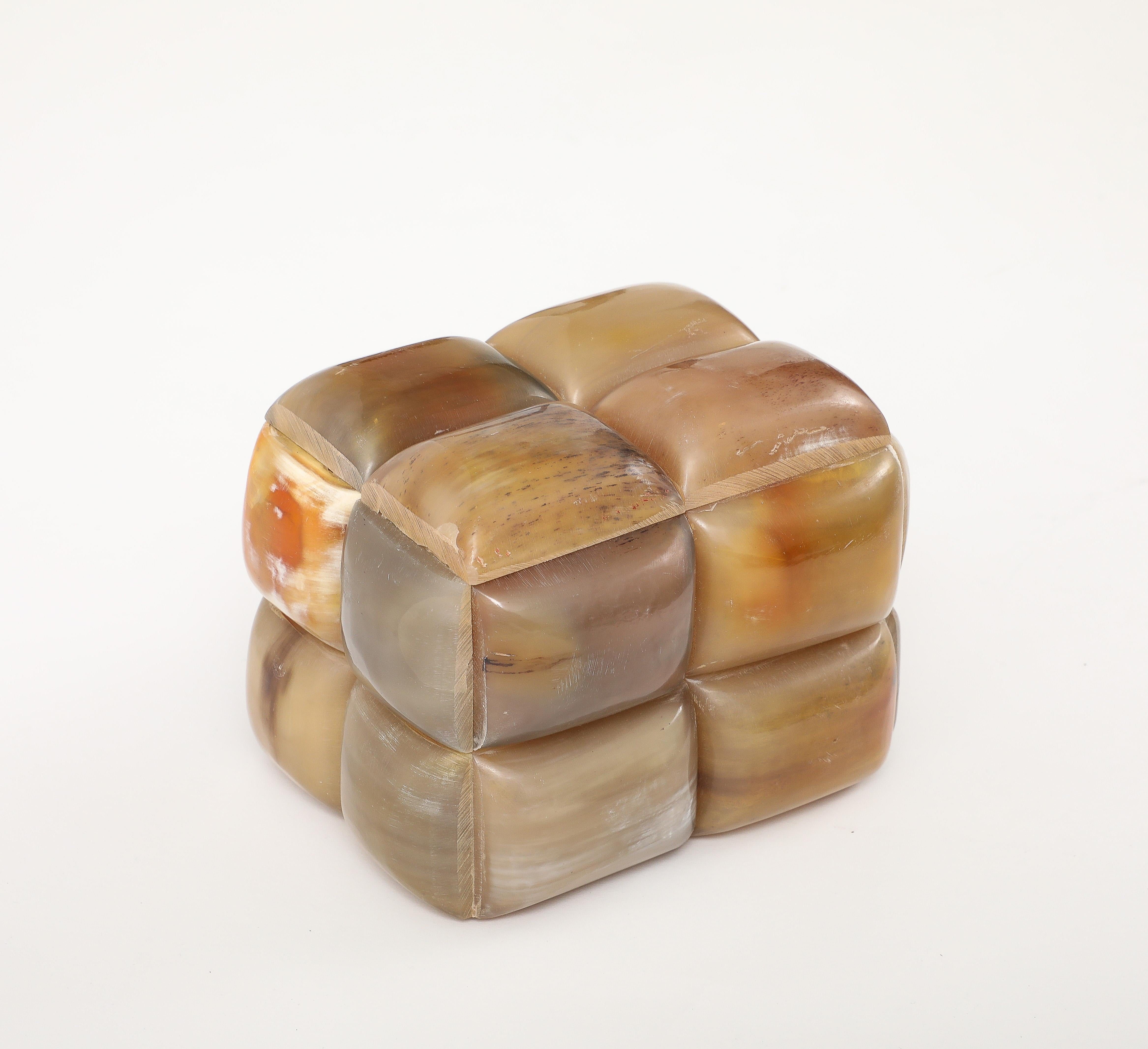 Natural Horn Keepsake Box In New Condition For Sale In New York, NY