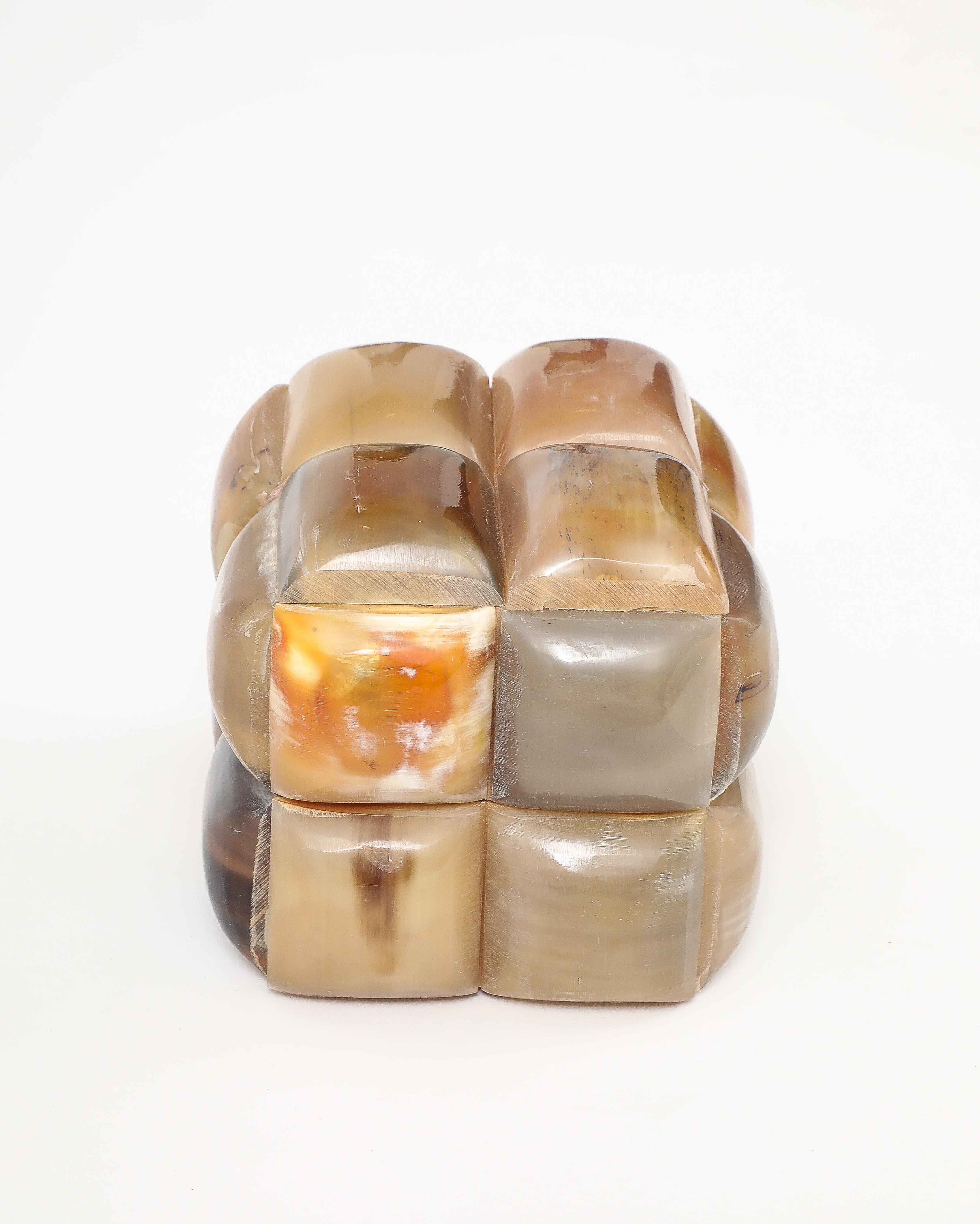 Modern Natural Horn Keepsake Box For Sale