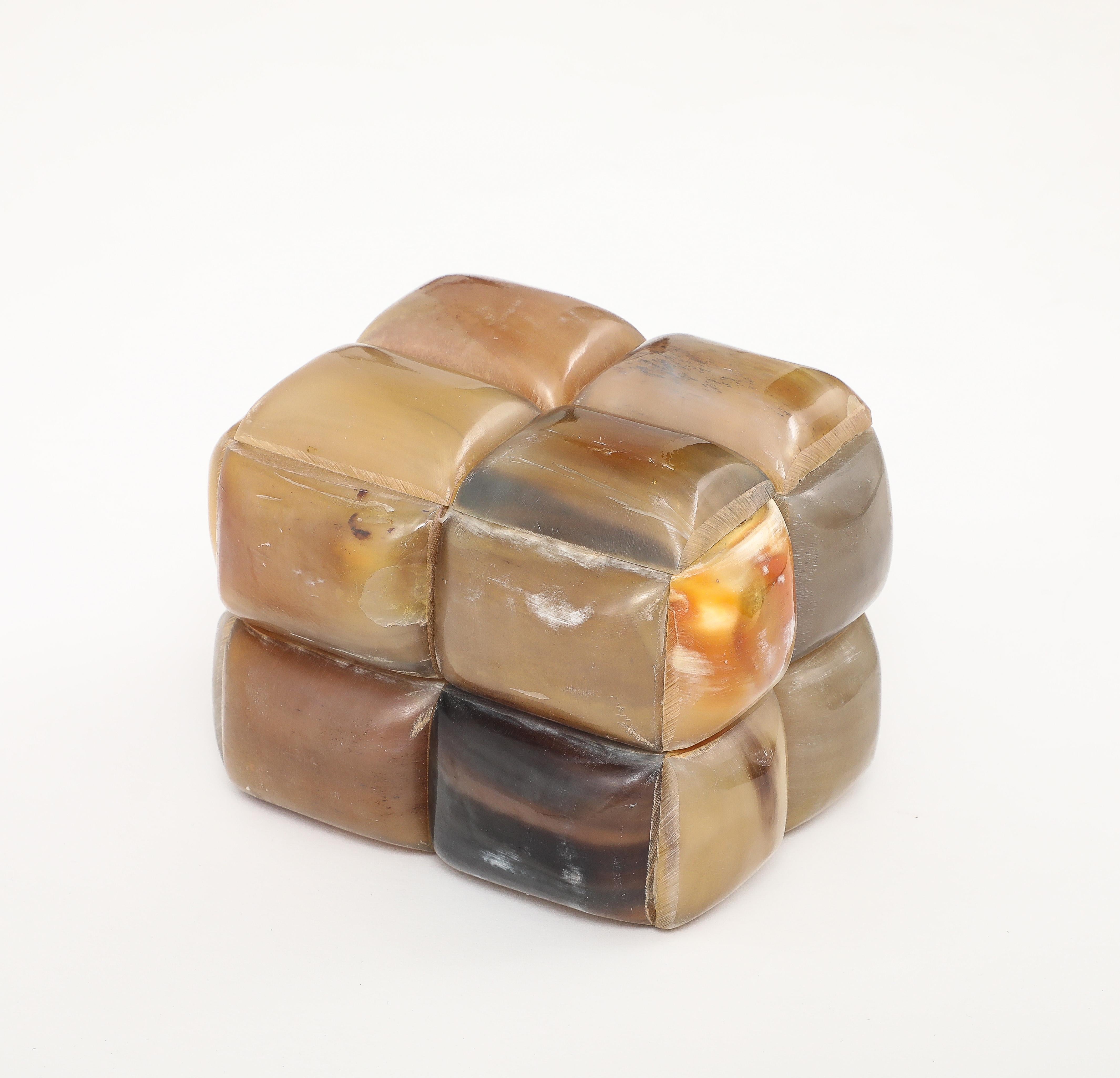 Contemporary Natural Horn Keepsake Box For Sale