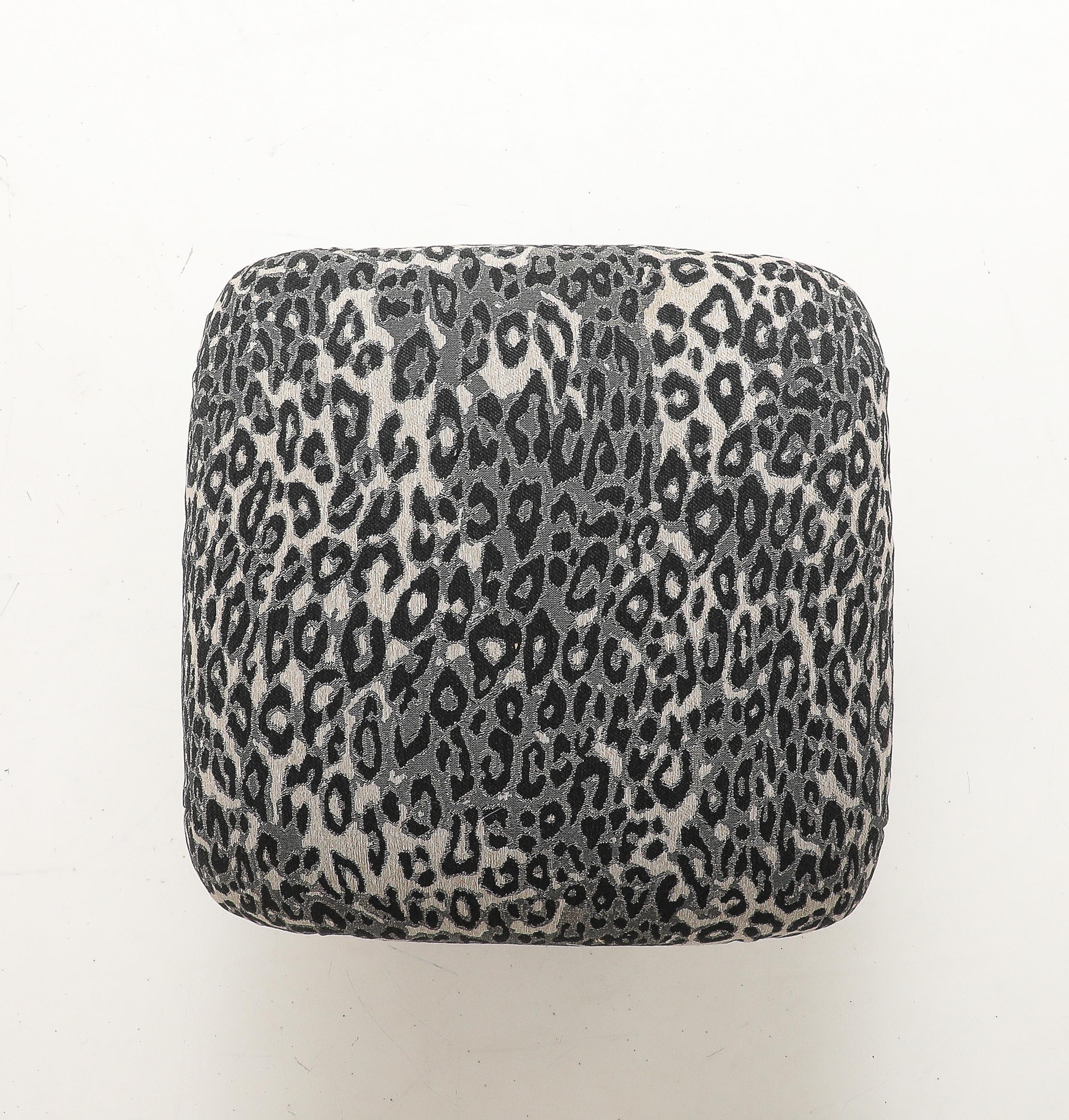 Marge Carson Leopard Pouf For Sale 2