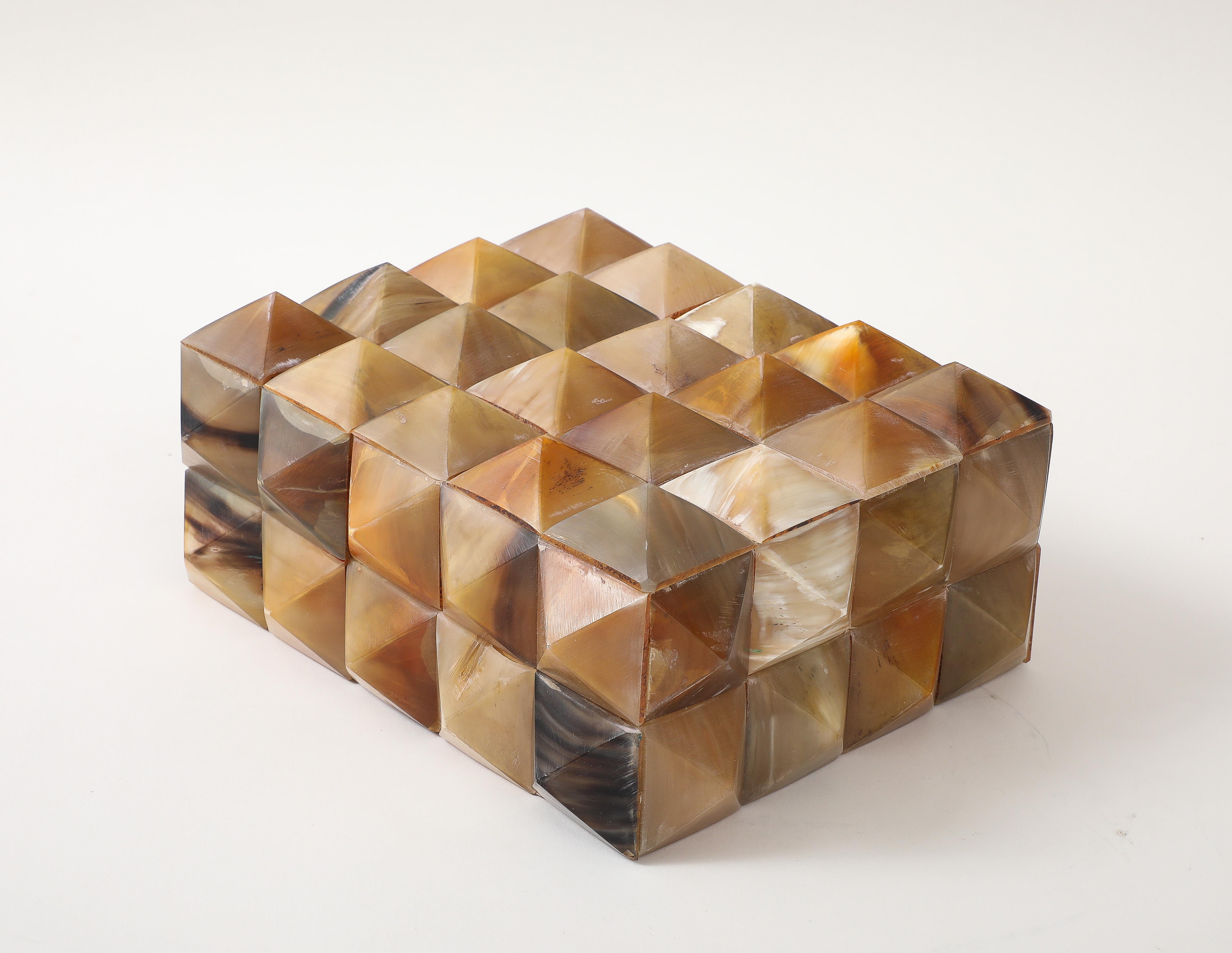 Contemporary Large Pyrimidial Horn Box For Sale