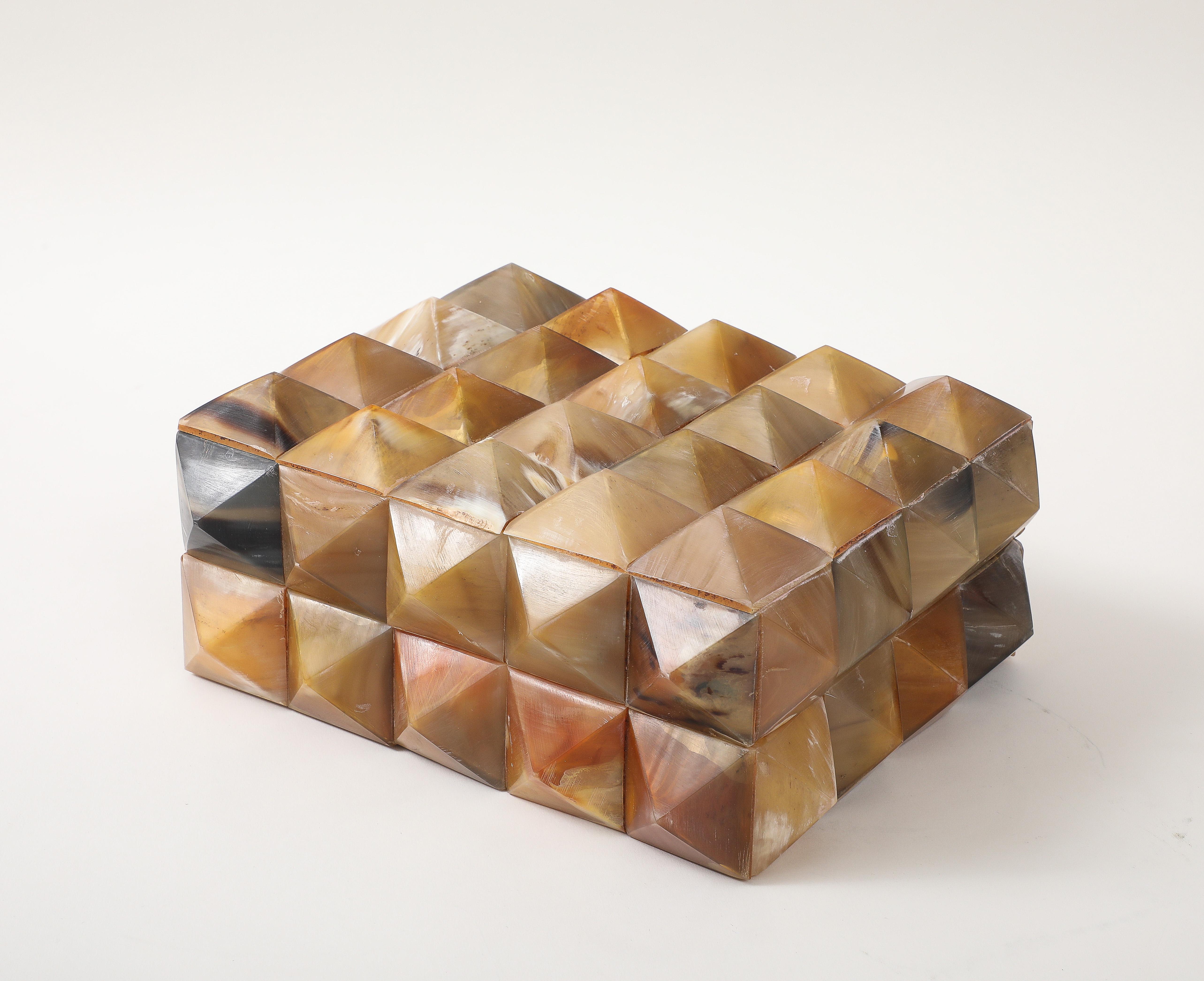 Large Pyrimidial Horn Box For Sale 1