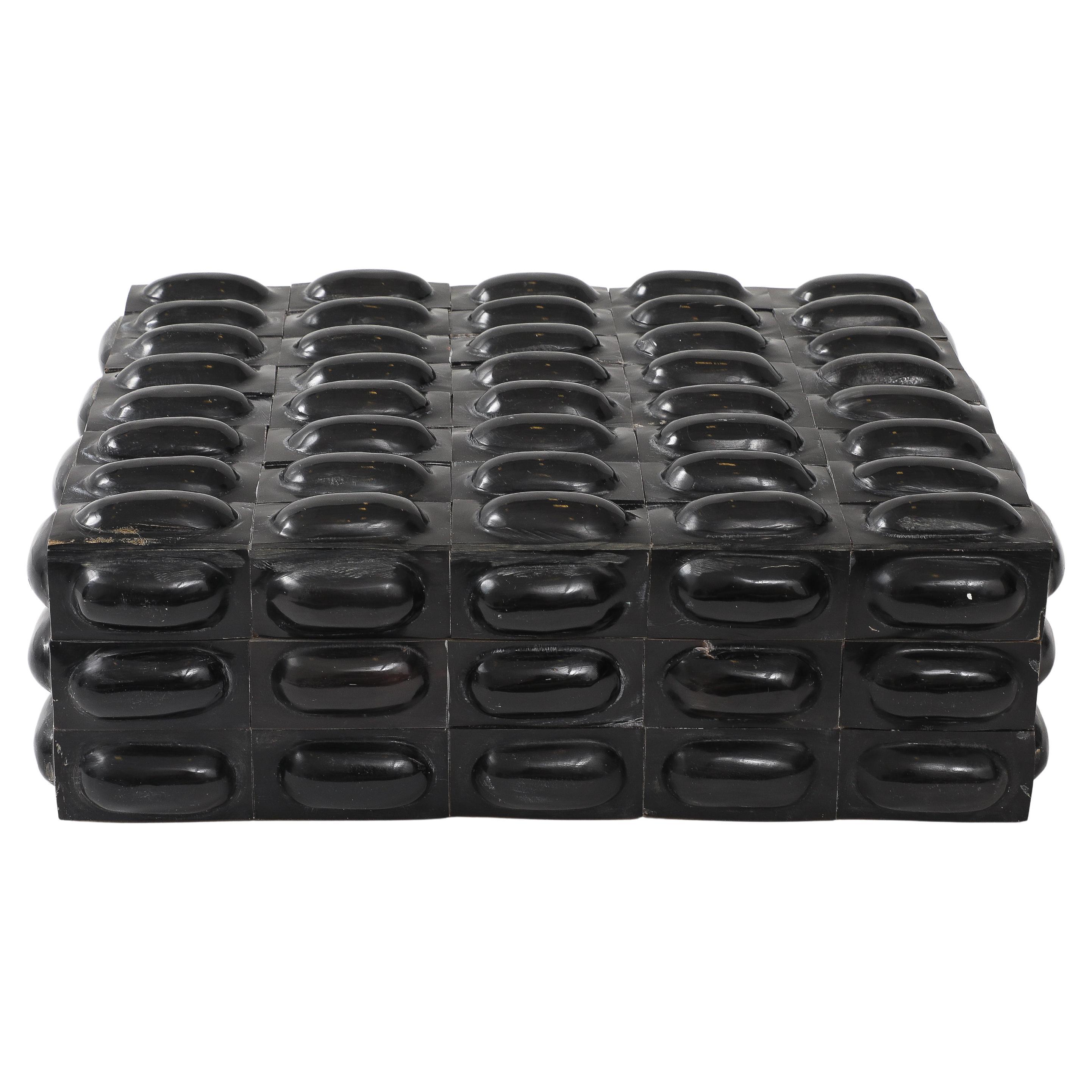 XL Black Buffalo Horn Box For Sale